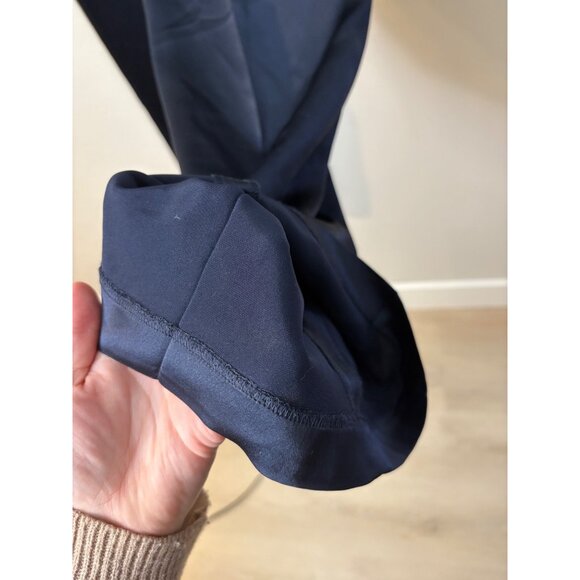 NEW Boden Wide-Leg Satin High-Rise Navy Blue Pockets Trousers Pants Women's 10 - Picture 7 of 15